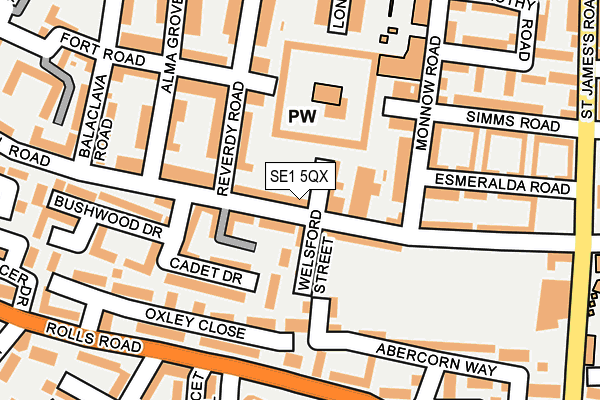 SE1 5QX map - OS OpenMap – Local (Ordnance Survey)