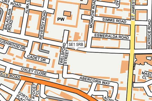 SE1 5RB map - OS OpenMap – Local (Ordnance Survey)