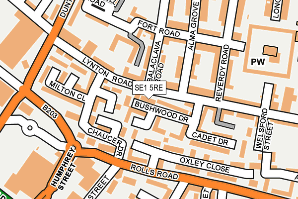 SE1 5RE map - OS OpenMap – Local (Ordnance Survey)