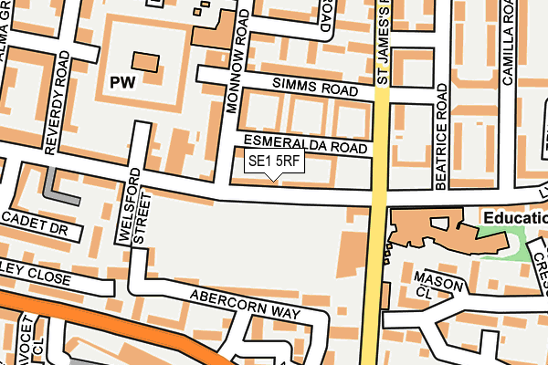 SE1 5RF map - OS OpenMap – Local (Ordnance Survey)