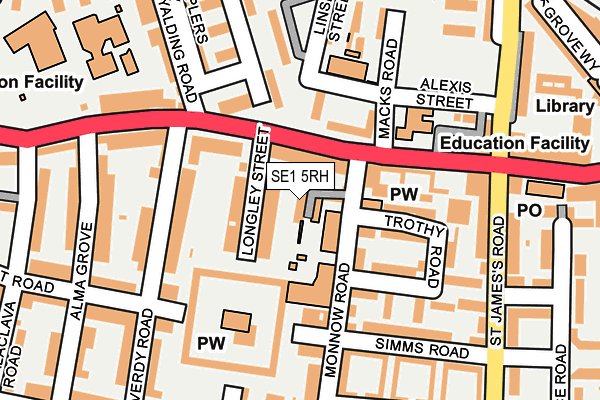 SE1 5RH map - OS OpenMap – Local (Ordnance Survey)