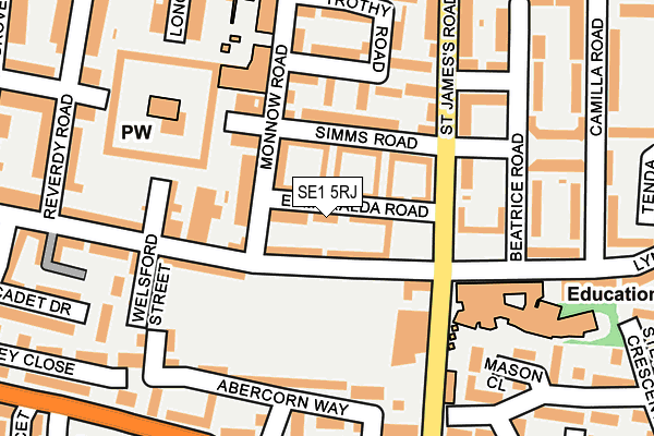 SE1 5RJ map - OS OpenMap – Local (Ordnance Survey)