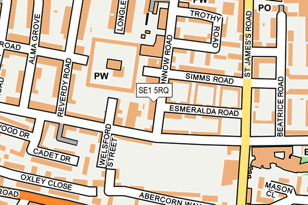 SE1 5RQ map - OS OpenMap – Local (Ordnance Survey)