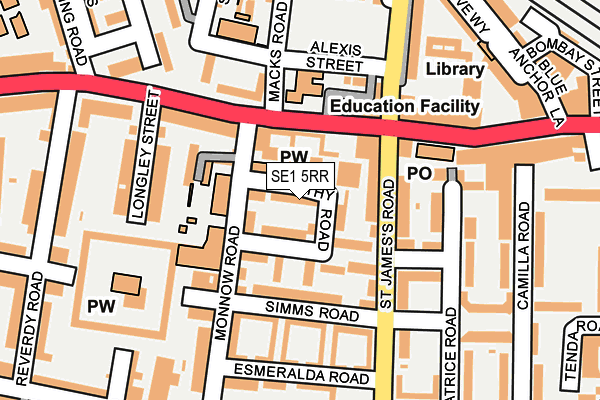 SE1 5RR map - OS OpenMap – Local (Ordnance Survey)