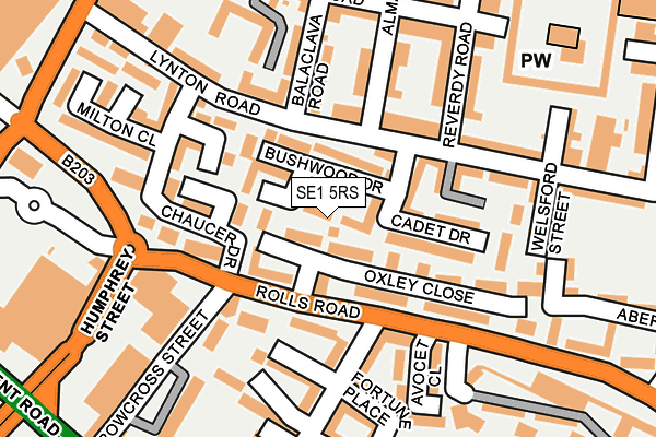 SE1 5RS map - OS OpenMap – Local (Ordnance Survey)