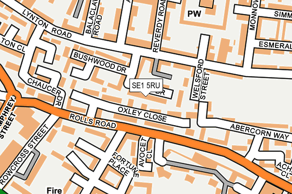 SE1 5RU map - OS OpenMap – Local (Ordnance Survey)