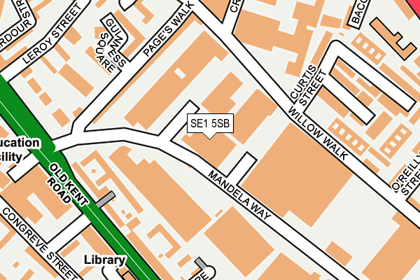 SE1 5SB map - OS OpenMap – Local (Ordnance Survey)