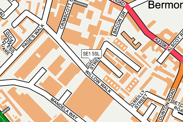 SE1 5SL map - OS OpenMap – Local (Ordnance Survey)