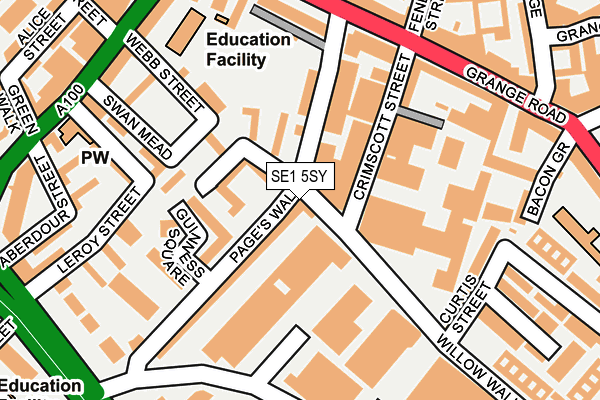 SE1 5SY map - OS OpenMap – Local (Ordnance Survey)