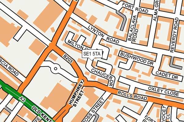SE1 5TA map - OS OpenMap – Local (Ordnance Survey)