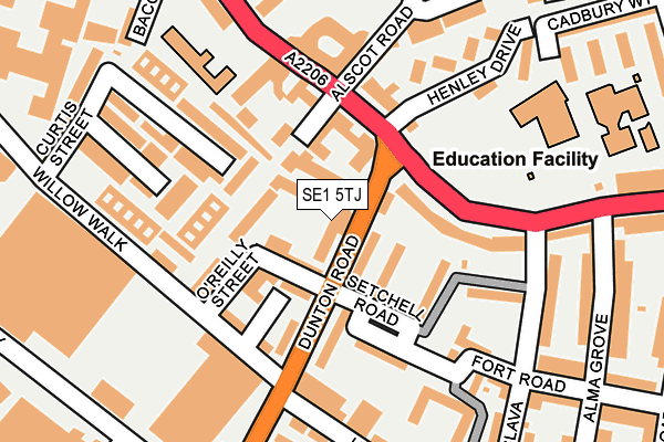 SE1 5TJ map - OS OpenMap – Local (Ordnance Survey)