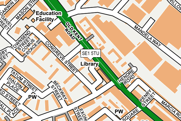 SE1 5TU map - OS OpenMap – Local (Ordnance Survey)