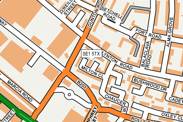 SE1 5TX map - OS OpenMap – Local (Ordnance Survey)