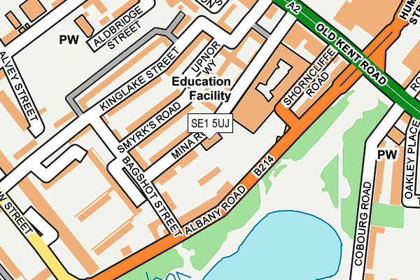 SE1 5UJ map - OS OpenMap – Local (Ordnance Survey)