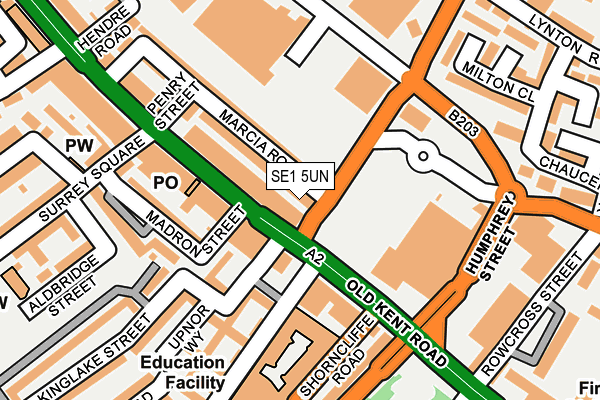 SE1 5UN map - OS OpenMap – Local (Ordnance Survey)