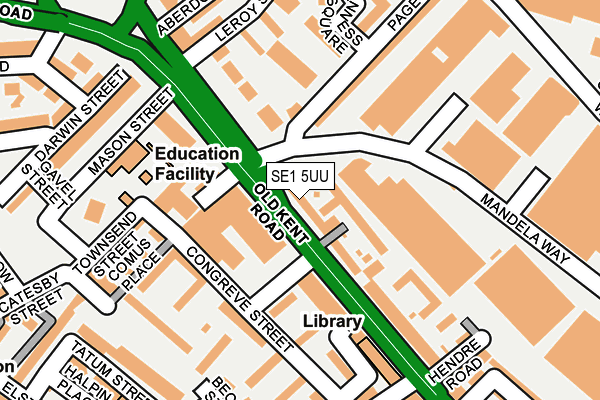 SE1 5UU map - OS OpenMap – Local (Ordnance Survey)