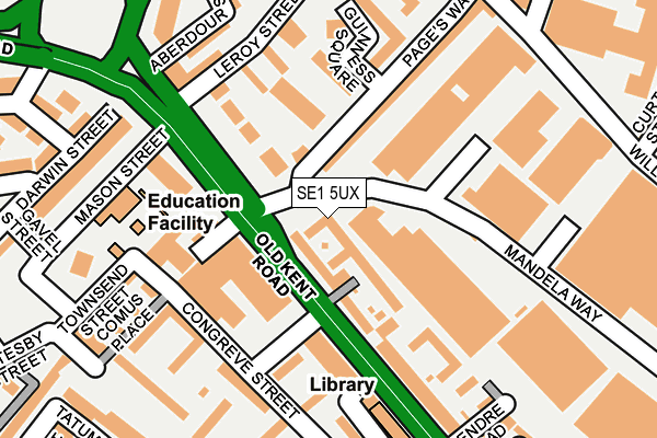 SE1 5UX map - OS OpenMap – Local (Ordnance Survey)