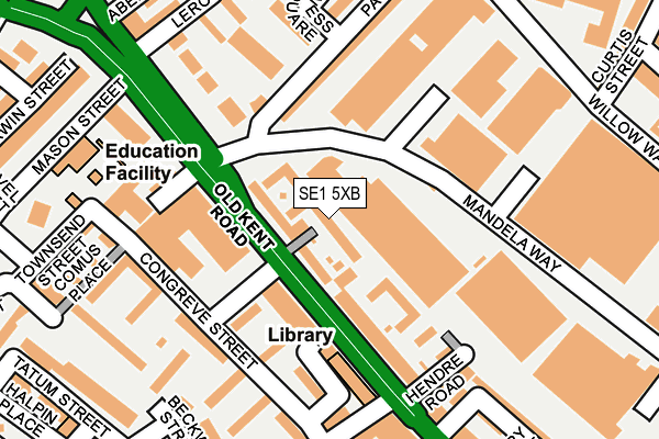SE1 5XB map - OS OpenMap – Local (Ordnance Survey)