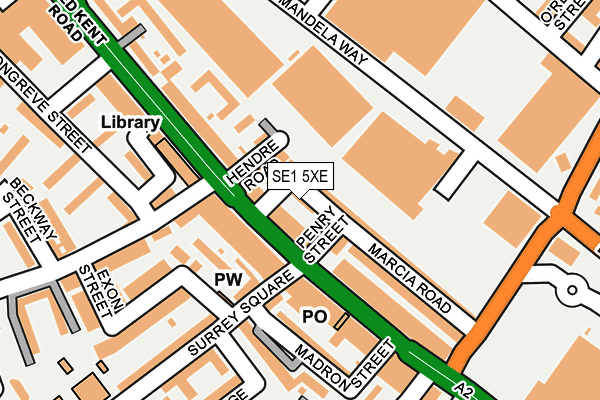 SE1 5XE map - OS OpenMap – Local (Ordnance Survey)