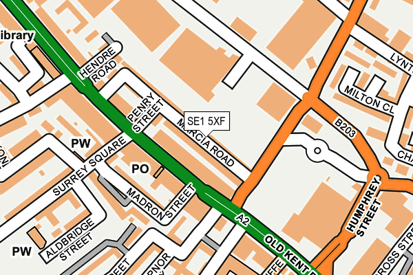 SE1 5XF map - OS OpenMap – Local (Ordnance Survey)