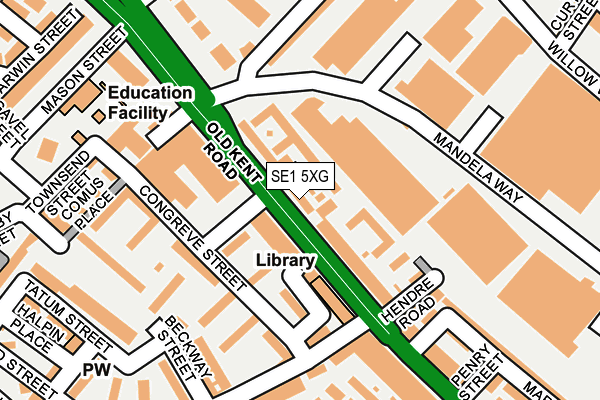 SE1 5XG map - OS OpenMap – Local (Ordnance Survey)