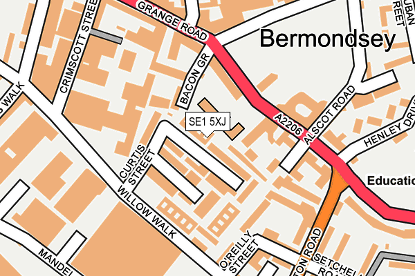 SE1 5XJ map - OS OpenMap – Local (Ordnance Survey)