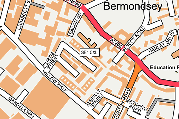 SE1 5XL map - OS OpenMap – Local (Ordnance Survey)