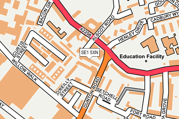 SE1 5XN map - OS OpenMap – Local (Ordnance Survey)