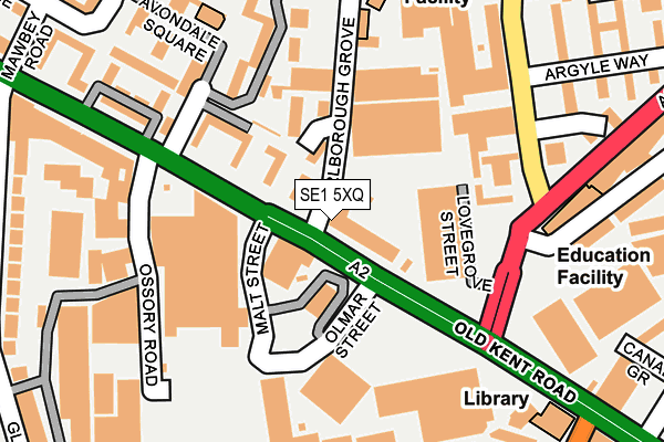 SE1 5XQ map - OS OpenMap – Local (Ordnance Survey)