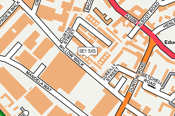 SE1 5XS map - OS OpenMap – Local (Ordnance Survey)