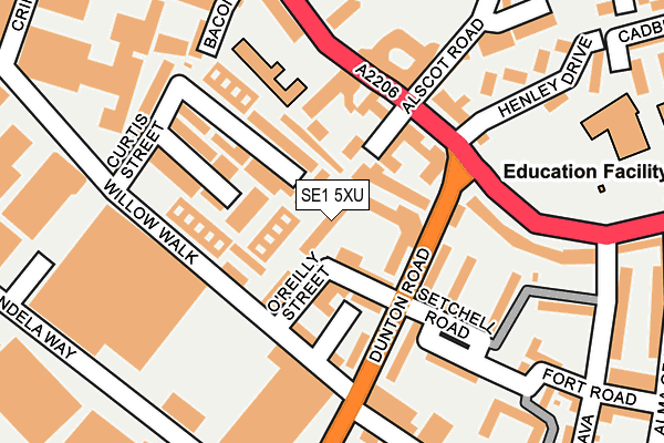 SE1 5XU map - OS OpenMap – Local (Ordnance Survey)
