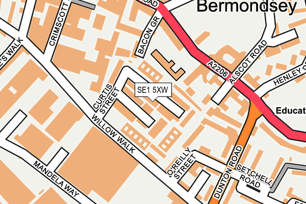 SE1 5XW map - OS OpenMap – Local (Ordnance Survey)
