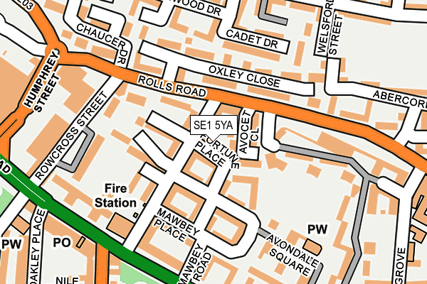 SE1 5YA map - OS OpenMap – Local (Ordnance Survey)