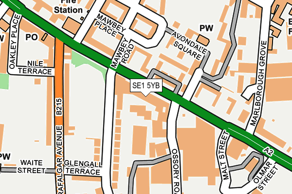 SE1 5YB map - OS OpenMap – Local (Ordnance Survey)