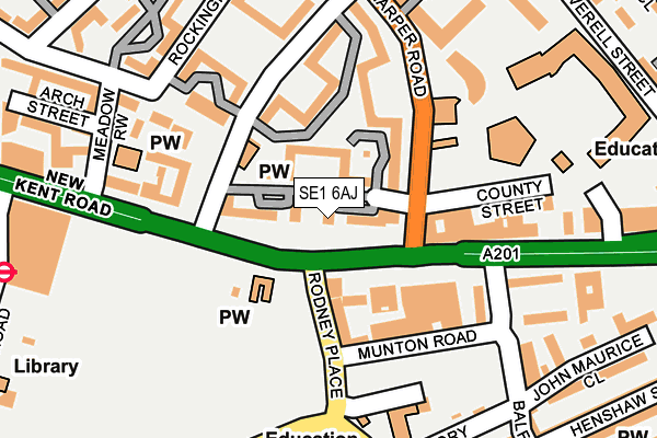 SE1 6AJ map - OS OpenMap – Local (Ordnance Survey)
