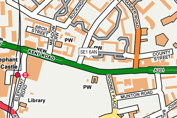 SE1 6AN map - OS OpenMap – Local (Ordnance Survey)