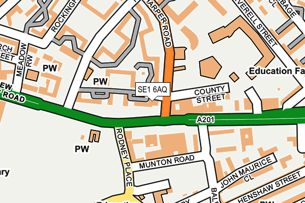 SE1 6AQ map - OS OpenMap – Local (Ordnance Survey)