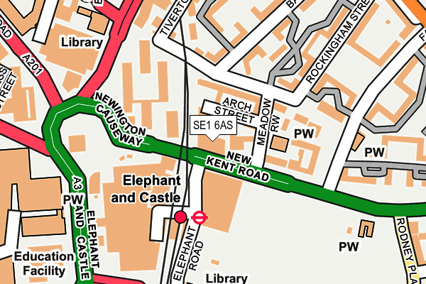 SE1 6AS map - OS OpenMap – Local (Ordnance Survey)