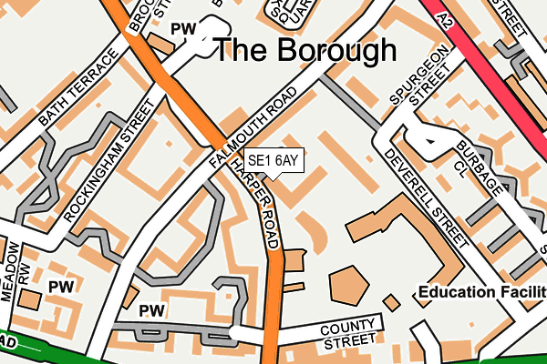 SE1 6AY map - OS OpenMap – Local (Ordnance Survey)