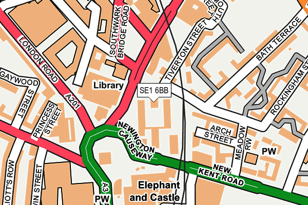SE1 6BB map - OS OpenMap – Local (Ordnance Survey)