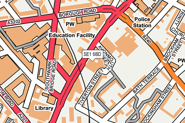 SE1 6BD map - OS OpenMap – Local (Ordnance Survey)