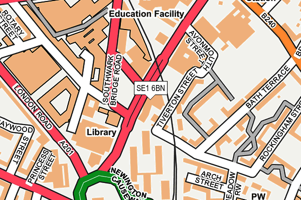 SE1 6BN map - OS OpenMap – Local (Ordnance Survey)