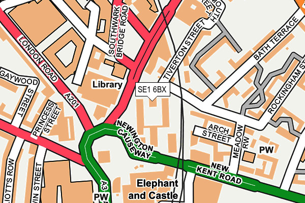 SE1 6BX map - OS OpenMap – Local (Ordnance Survey)