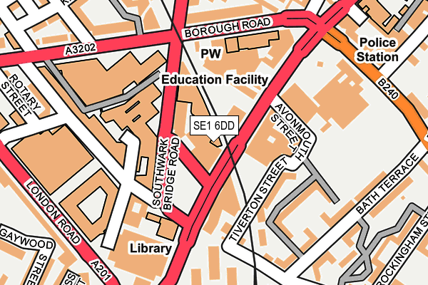 SE1 6DD map - OS OpenMap – Local (Ordnance Survey)