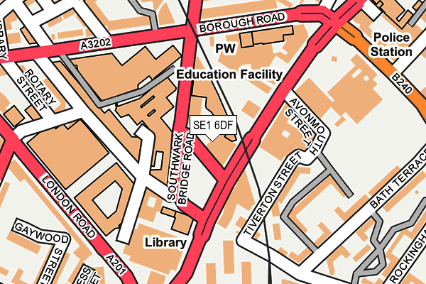 SE1 6DF map - OS OpenMap – Local (Ordnance Survey)