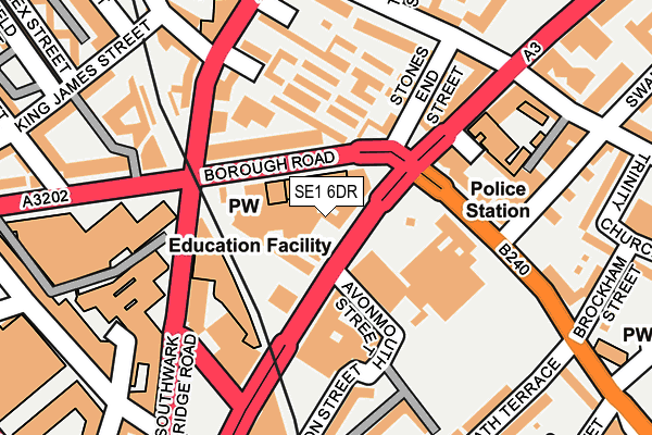 SE1 6DR map - OS OpenMap – Local (Ordnance Survey)