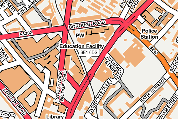 SE1 6DS map - OS OpenMap – Local (Ordnance Survey)