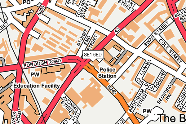 SE1 6ED map - OS OpenMap – Local (Ordnance Survey)