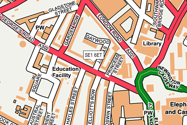SE1 6ET map - OS OpenMap – Local (Ordnance Survey)