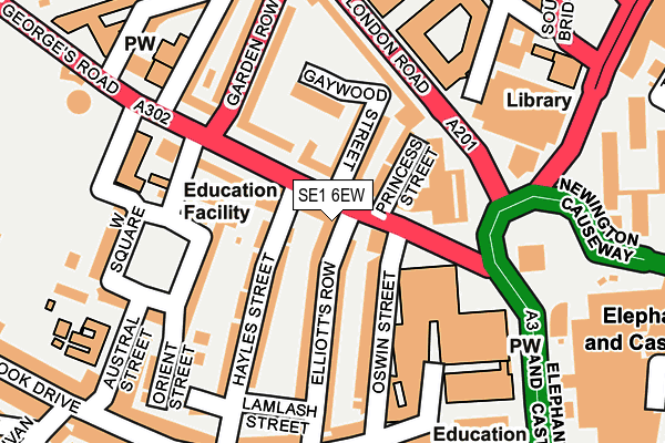 SE1 6EW map - OS OpenMap – Local (Ordnance Survey)